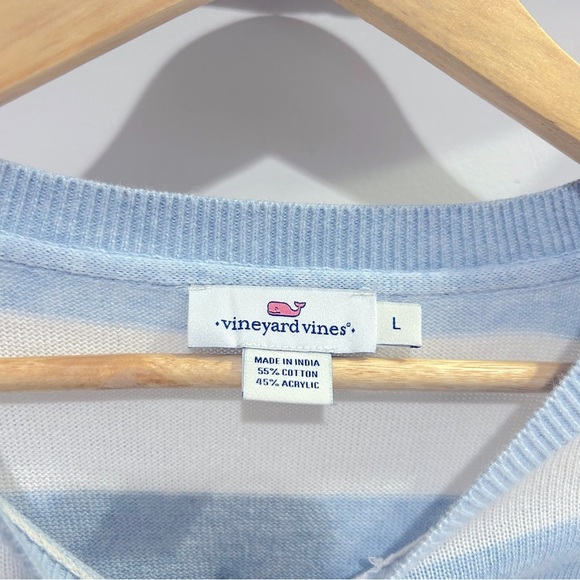 Vineyard Vines Blue & White Striped Pullover Sweater size L - Picture 13 of 13
